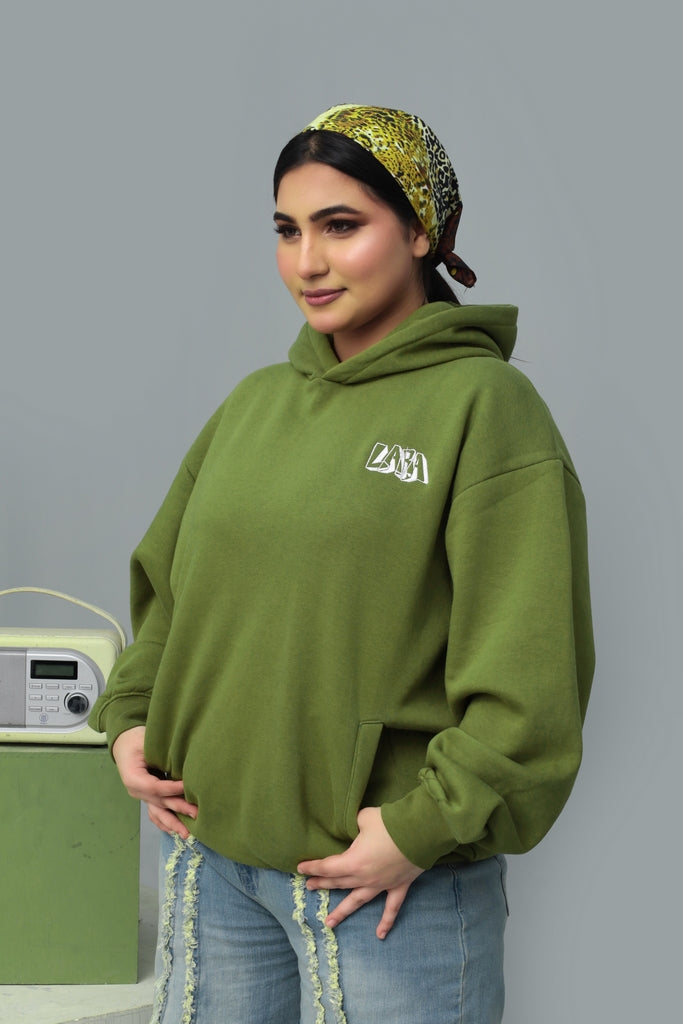 PULL OVER SIDE POCKET EMB HOODIE