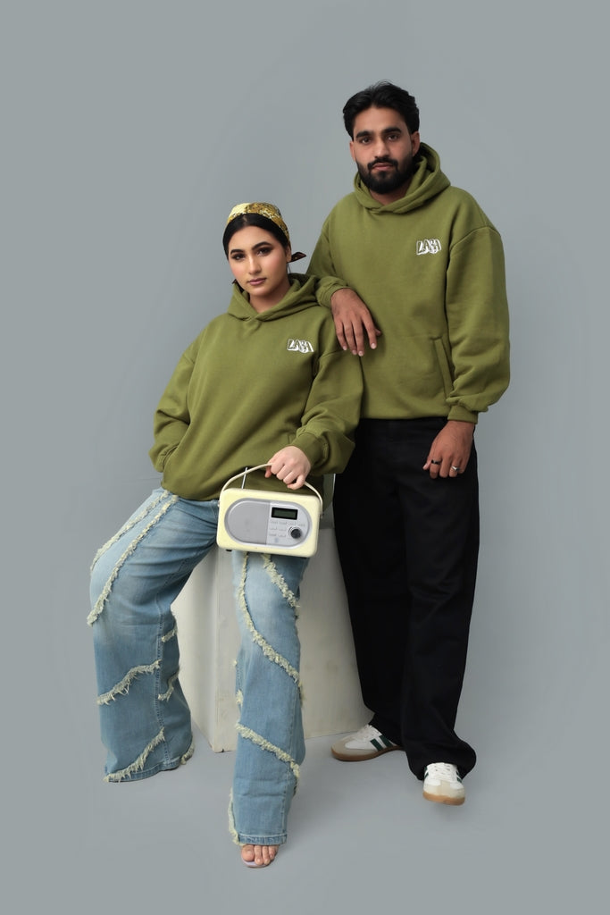 PULL OVER SIDE POCKET EMB HOODIE